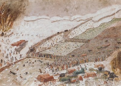 Crossing the Berezina, November 1812 by French School